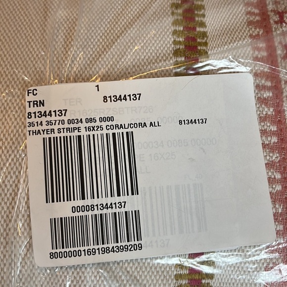 Anthropologie Terrain Thayer Stripe Pillows Pair NWT - Picture 2 of 10